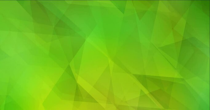 4K looping light green, yellow animation in square style. Holographic abstract video with cubs, rectangles. Clip for your commercials. 4096 x 2160, 30 fps.