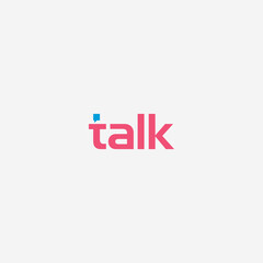 Talking vector logotype design template.