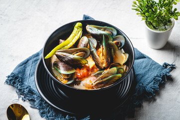 Sinabawang Tahong- is a simple and easy Filipino seafood dish composed of mussels, ginger, onion,...