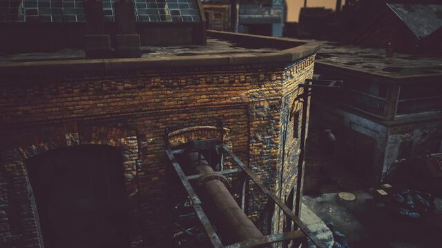 Abandoned Industrial Buildings of old factory