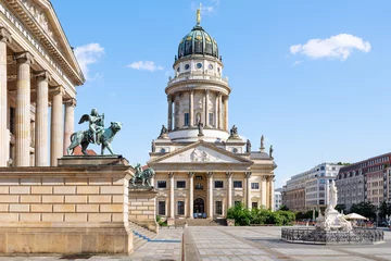 Papier Peint photo Lavable Berlin the famous gendarmenmarkt with the french cathedral, berlin