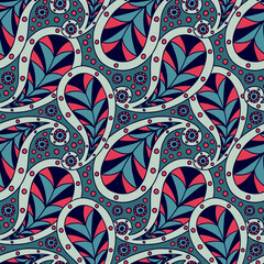 Ornamental paisley pattern. Luxury bohemian design. Paisley indian seamless pattern. Decorative background.Can be used for wallpaper, textile, fabric, wrapping.
