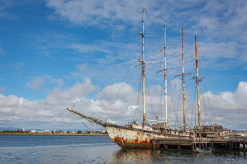 Argos ship, The historic ship of Portugal that will be transformed into a Museum. Gafanha da...