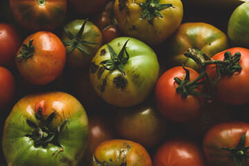 Ripe tomatoes harvest