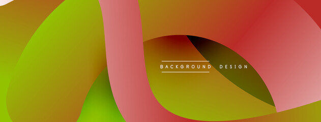 Abstract overlapping lines and circles geometric background with gradient colors