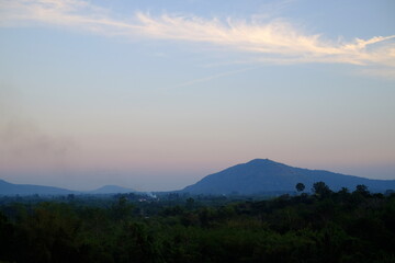 sunset in the mountains