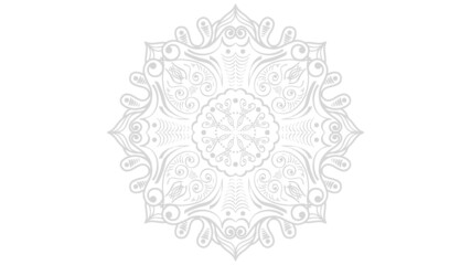 Monochrome Circular Design pattern, ornament yoga mandala, Isolated white.