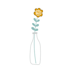 print with flowers in a bottle
