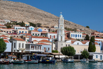 Chalki Island, one of the Dodecanese islands of Greece, close to Rhodes.