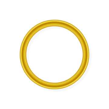3d gold frame circle