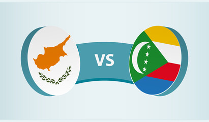 Cyprus versus Comoros, team sports competition concept.