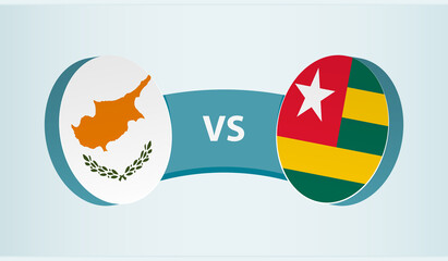 Cyprus versus Togo, team sports competition concept.