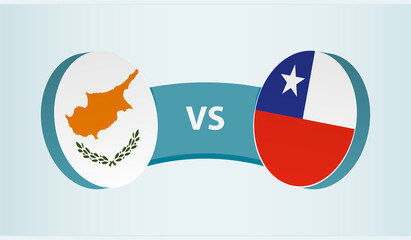 Cyprus versus Chile, team sports competition concept.