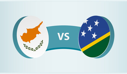 Cyprus versus Solomon Islands, team sports competition concept.