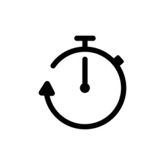 Stopwatch timer vector icon for apps and websites simple design.