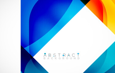 Minimal background. Abstract square shape with round corners created with wavy forms. Vector Illustration For Wallpaper, Banner, Background, Landing Page