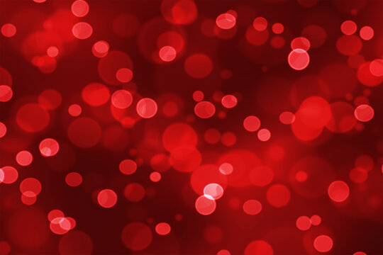 Bokeh blurred light abstract colorful background. New year holidays decoration concept glitter vintage red background.