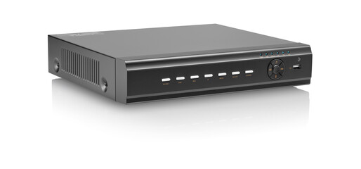 Side view of DVR for security systems isolated