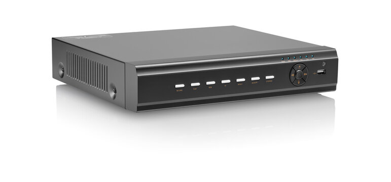 Side view of DVR for security systems isolated