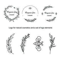 minimalistic logo for natural cosmetics