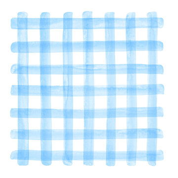 Watercolour Illustration Collection Of Seamless Repeatable Gingham