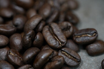 coffee beans close up