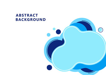 Abstract dynamic composition of overlapping rounded shapes and dots. Modern style geometric background, minimalistic design element. Vector
