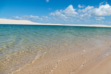 Sand Dunes and Lagoons in Lencois Maranhenses National Park, Brazil