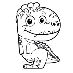 green donosaurus for kids print coloring background