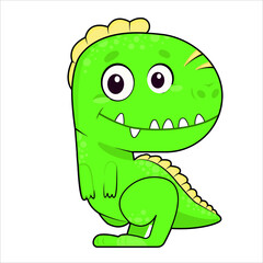 green donosaurus for kids print coloring background