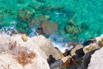 Rocks near Benidorm, Costa Blanca, Spain