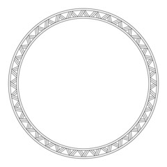 Round decorative frame, vector illustration