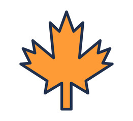 autumn leaf icon. vector illustration