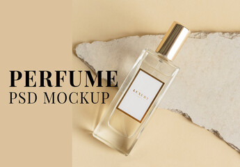 Blank Perfume Glass Bottle Mockup