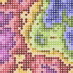 Color Pixels Cloud Abstract Computational Generative Art background illustration