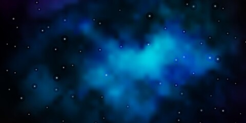 Dark BLUE vector texture with beautiful stars.
