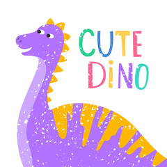 Cartoon dinosaur with 