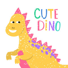 Cartoon dinosaur with 