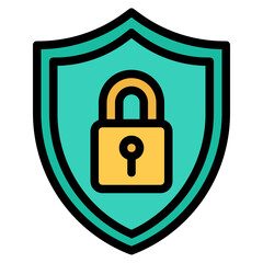 shield Color line icon