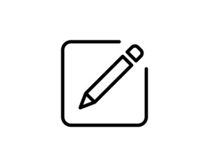 Pencil flat icon. Single high quality outline symbol of graduation for web design or mobile app. Thin line signs of education for design logo, visit card, etc. Outline logo of school