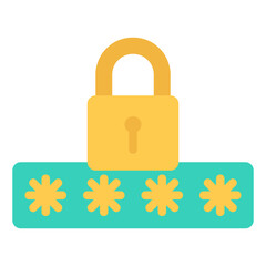 password flat icon