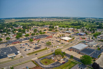 Fototapeta na wymiar Aerial View of the Madison Suburb of Waunakee, Wisconsin