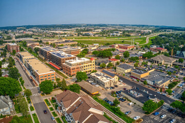 Aerial View of the Madison Suburb of Middleton, Wisconsin