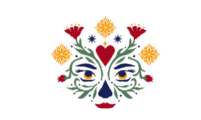 Catrina eyes and flower