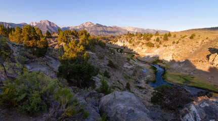 Sunrise at Hot Creek Geological site