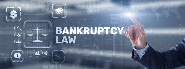 Bankruptcy law concept. Insolvency law. Company has problems