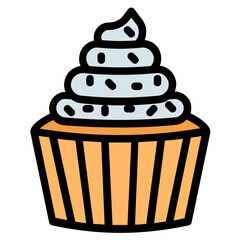 cupcake Color line icon