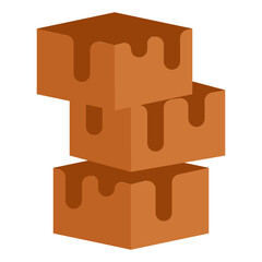 brownie flat icon