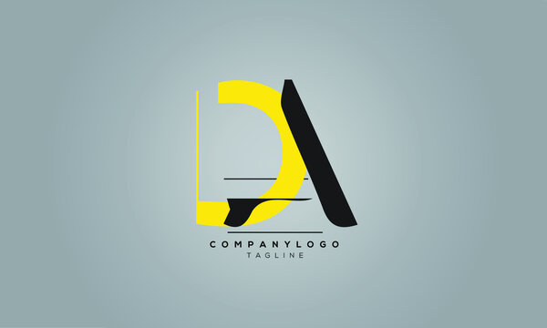 Alphabet DA , AD , D , A   initial Letter Monogram Icon Logo vector illustration