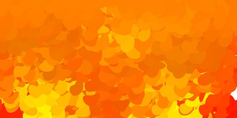 Dark green, yellow vector background with random forms.